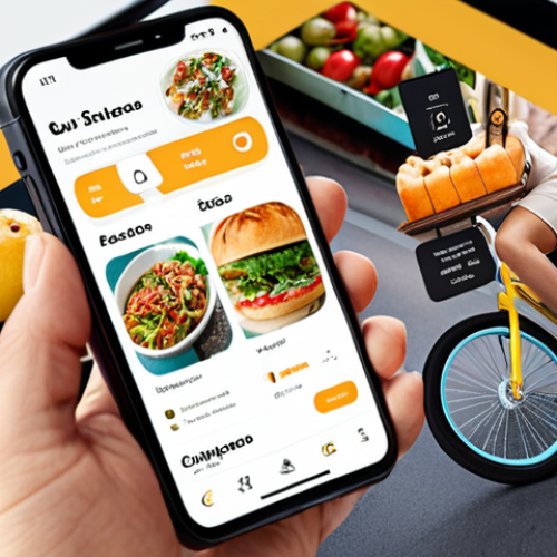 Home 14 **
A vegan food delivery app interface showcasing sustainable delivery options (e.g., bicycles, electric cars) with options for customizing orders with extra ingredients or substitutions. Focus on a clean, modern design with bright, inviting colors. The Nuvem Local logo could be subtly incorporated.
**