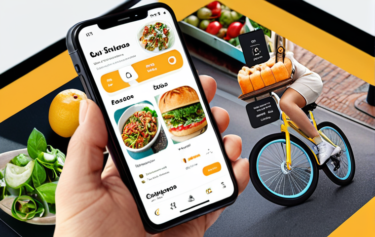 **
A vegan food delivery app interface showcasing sustainable delivery options (e.g., bicycles, electric cars) with options for customizing orders with extra ingredients or substitutions. Focus on a clean, modern design with bright, inviting colors. The Nuvem Local logo could be subtly incorporated.
**