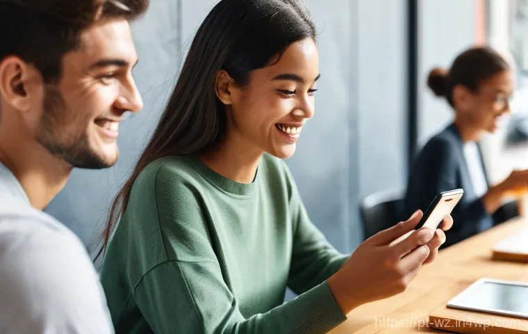 MVP 개발에서의 성과 측정 지표 - **Prompt: Engaging with a Seamless Digital Experience**
    A diverse group of young adults, aged 15...