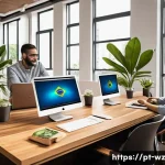 Home 17 MVP 테스트 설계의 주요 요소 - A modern office scene in São Paulo, Brazil, featuring a diverse group of young professionals collabo...